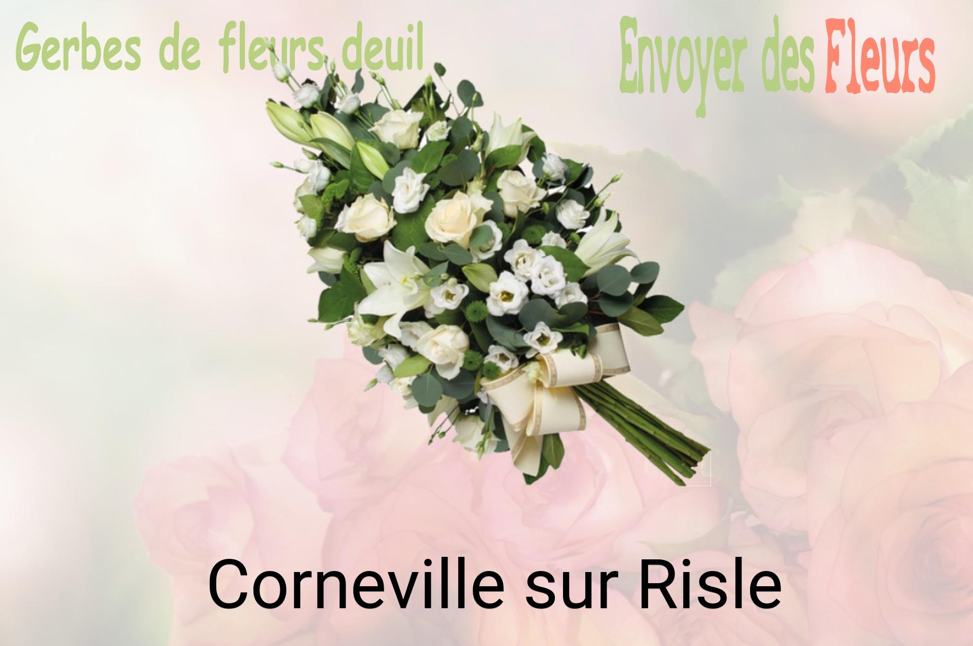 Gerbe de fleurs de deuil livrée à Corneville-sur-Risle